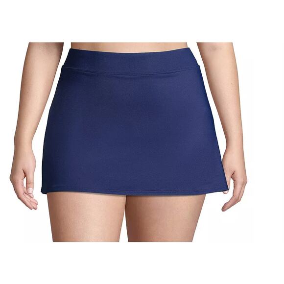 Lands' End Swim Bottom Skirt Navy Blue Size 18 - Picture 1 of 5